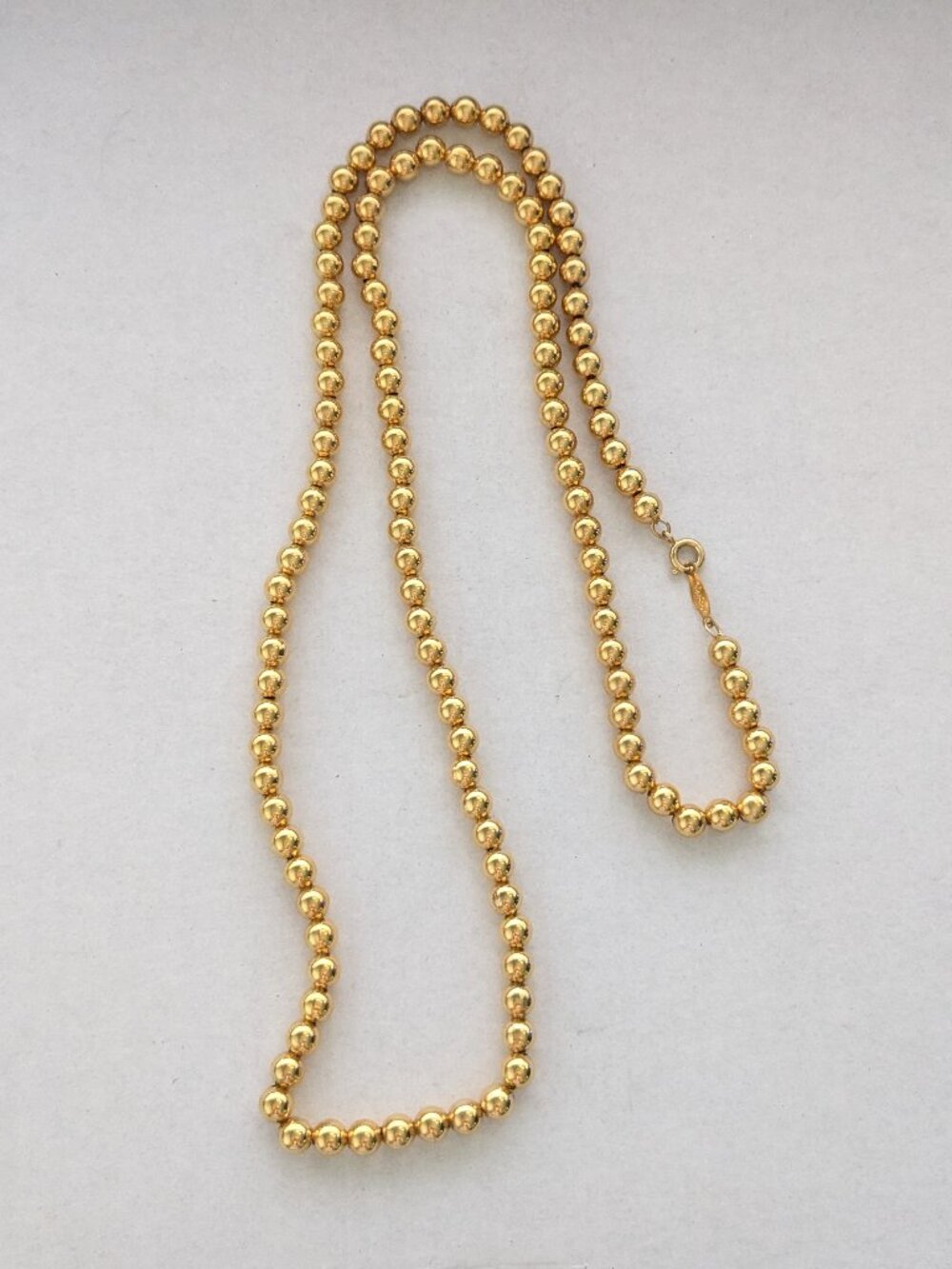 Vintage NAPIER Gold Ball Beaded Necklace